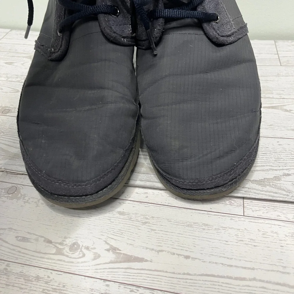 UGG Neumel Ripstop Chukka Boots Black Mens 9 Lace Up Ankle Suede Trim Boots